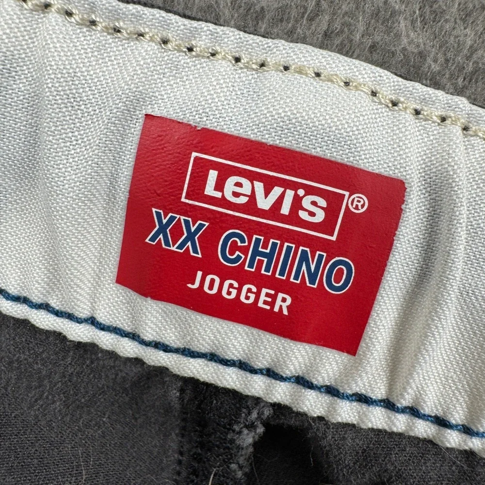 Levis Chino Jogger Men XXL Gray XX Chino Drawstring Elastic Waist Casual Pants